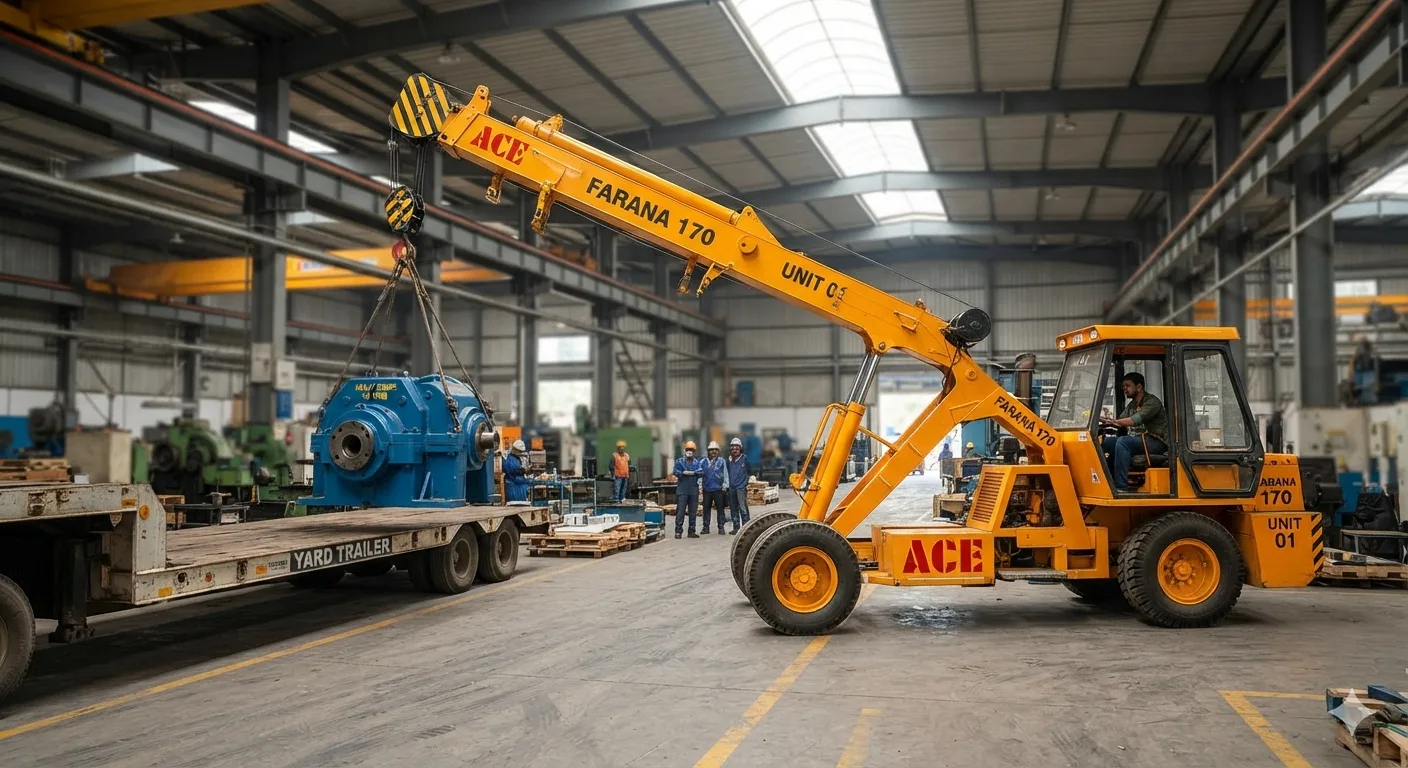 ACE Farana 170 17-ton pick and carry mobile crane for machinery handling